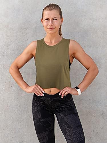 4 pieces basic crop tank tops sleeveless racerback crop sport cotton top for women Clearance