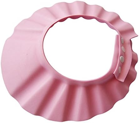 Silife 3Pcs Soft Adjustable Baby Kids Children Shampoo Bath Bathing Shower Cap Hat Wash Hair Shield Hat (Pink)