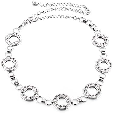 Torostra Womens Waistband Chain Belt New Fashion Plated Waist Chain Belt for Dress