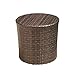 Christopher Knight Home 221495 Overton Outdoor Wicker Barrel Side Table, 16.75 inches high x 17.5 inches Wide 17.5 inches deep, Brown primary