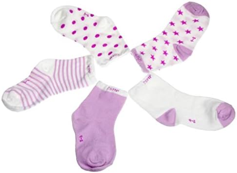 Orangesky 5 Pair Cotton Baby Socks Newborn Floor Socks (Purple)