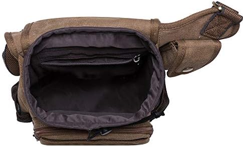 Mens Vintage Canvas Shoulder Messenger Bag Chest Leather Patchwork Messenger Bag 8 Mens Vintage Canvas Shoulder Messenger Bag Chest Leather Patchwork Messenger Bag