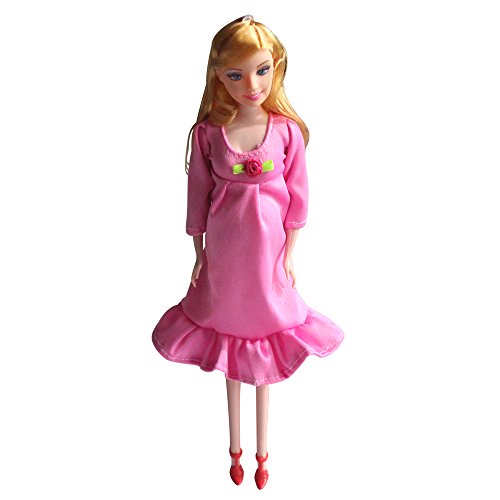 Kunhe Pink Real Pregnant Doll Have a Baby In Her Tummy Mom Doll