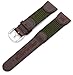 Hadley-Roma 20mm 'Men's' Leather Watch Strap, Color:Green (Model: MSM866RAB200)