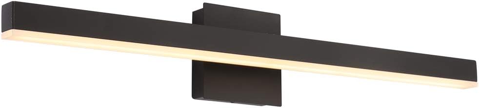 Aipsun 27.6 inch Modern Black Vanity Light LED Black Bathroom Vanity Light Fixtures Black Wall Light for Bathroom (White Light) - - 