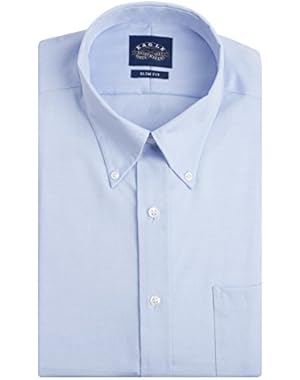 Men's Non Iron Slim Fit Solid Button Down Collar Dress Shirt