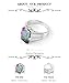 Aurora Tears Lady Multicolored Rainbow Topaz Zircon Gemstone Diamond Silver Ring DR0001M-7