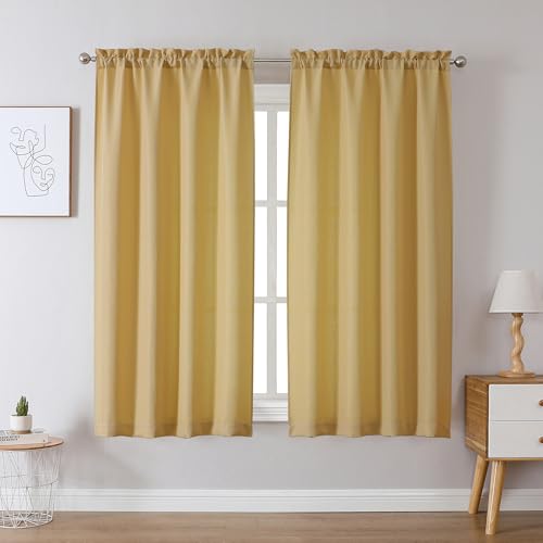 Chyhomenyc Gold Curtains Length 2 Panels