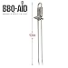 BBQ-AID Premium Barbecue Metal Skewers - Double Pronged, Stainless Steel for Grilling - Kebab & Shish Kabob Skewers, Veggies & More