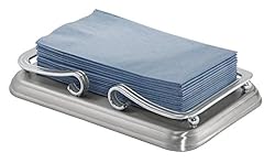 See mDesign Guest Towel Holder Tray for Bathroom - Split Finish Details