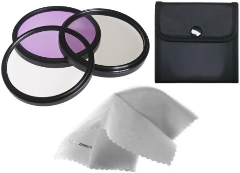 Optics Nc Nikon D90 High Grade Multi-Coated, Multi-Threaded, 3 Piece Lens Filter Kit (67mm) Made Nwv Direct Microfiber Cleaning Cloth.