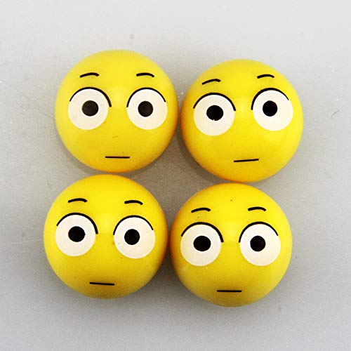 choolo Consternation Face Shaped Tire Valve Stem Caps, 4 Pack Tire Valve Caps Universal Tire Caps for Car Wheels