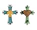 MelinSam Unique Wooden Crucifix With Antiqued Metal Decorative Dove & Heart And Inspirational Prayer Inscribed On Cross (Set of 2)