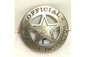 Beverly Oaks Brothel Inspector Obsolete Old West Police Badge Star Shoe Insert