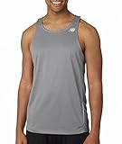 New Balance Tempo Men's Running Singlet, Gravel, X-Large