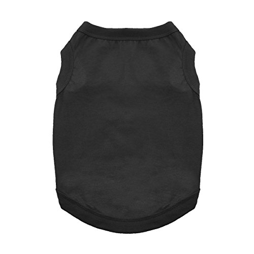 DOGGIE DESIGN Cotton Dog Tank (Jet Black, 3XL)