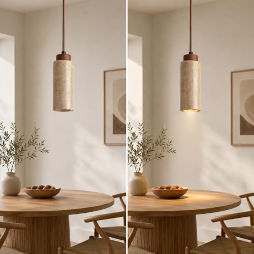 Lámparas colgantes de estilo wabi-sabi Japonesas,Regulable luz colgante de estilo retro con E26,Altura ajustable de 180cm,Iluminación colgante para islas de cocina,dormitorios y comedores (G)