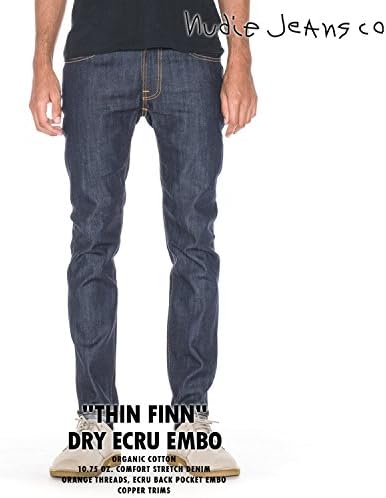 Amazon W32 Nudiejeans ヌーディージーンズ Thin Finn シンフィン Organic Dry Ecru Embo W32 ロングパンツ 通販