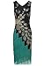 BABEYOND 1920s Vintage Peacock Sequined Dress Gatsby Fringed Flapper Dress Roaring 20s Party Dress