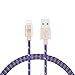 LAX Gadgets iPhone Charger Lightning Cable - MFi Certified Durable Braided Apple Lightning USB Cord for iPhone 11/11 Pro Max/XS Max/X/iPad, iPod & More
