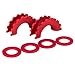 Liteway Red D-Ring/Shackle Isolator Kit 2 Pieces Shackle Isolator and 4 Pieces Washer for 0.75 inch Shackle Gear Design Rattling Protection Cover, 1 Year Warranty
