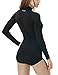 Tesla TM-FSR26-BLK_Small Women's UPF 50+ Slim-Fit Long Sleeve Athletic Rashguard FSR26