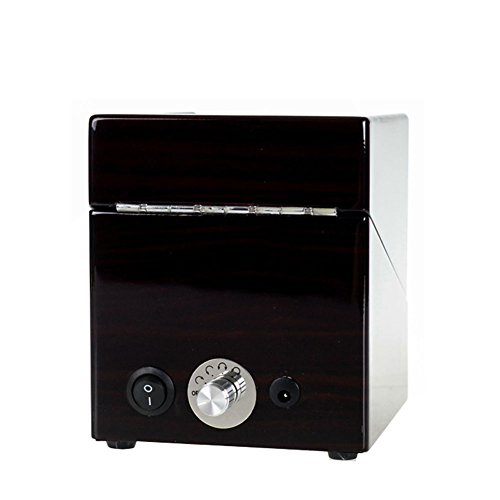 Driklux Automatic Single Watch Winder with Quiet Motor,Premium Solid Wood Exterior and Soft Watch Pillows(Black&Red High Gloss Finish+Black PU)