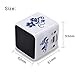 Haoponer Portable Mini Digital Display Screen Speaker USB Flash Drive Micro SD/TF Card Music MP3 Player FM Radio Blue and White Porcelain Plastic White/Blue-1