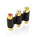 Cable Matters 5-Pack Gold Plated 3-RCA Coupler