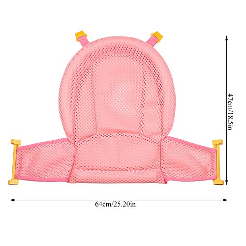 Baby Bath Net Antiskid Hammock Newborn Bath Support Mesh Seat for Bathtub (Color : Pink) - Thumbnail 5