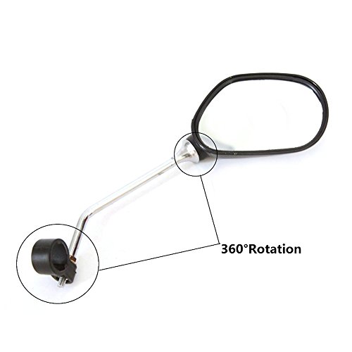 image for kimo 2 Pcs 360° Rotate Adjustable Universal Handlebar Rear View Mirro
