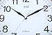 HITO Silent Wall Clock Non Ticking 10 inch Excellent Accurate Sweep Movement Glass Cover, Modern Decorative for Kitchen, Living Room, Bathroom, Bedroom, Office, Classroom (Silver)
