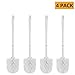 Top-spring White Soft Bristle Long Handle Eco Plastic Toilet Brush Cleaner (4 Pack)