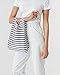 BAGGU Small Reusable Shopping Bag, Ripstop Nylon Grocery Tote or Lunch Bag, Sailor Stripe