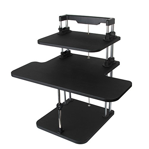 Sit / Stand Laptop Computer Desk Height Adjustable - Converts Any Desk
or Cube to a Sit / Stand Up Desk (Black)
