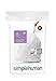 simplehuman Code F Custom Fit Drawstring Trash Bags in Dispenser Packs, 20 Count, 25-30 Liter / 6.6-8 Gallon, White