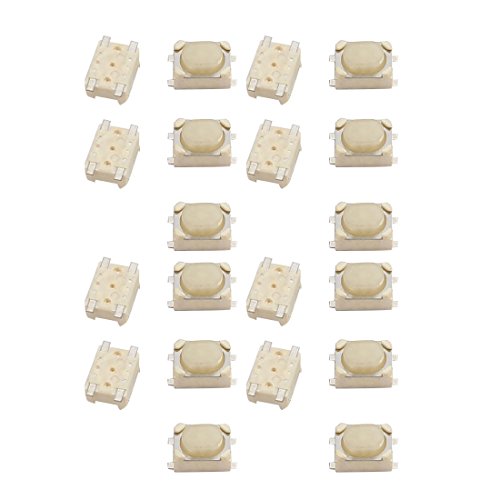 uxcell 20Pcs 3.2x4.2x2.5mm Panel PCB Momentary Tactile Tact Push Button Switch 4Terminals