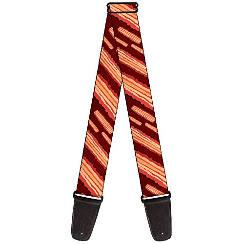 Buckle-Down GS-W30286 "Bacon Slices Maroon" Guitar Strap