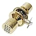 Signstek Keyless Entry Door Lock,Door Knob with Keypad and Key, Door Lock with Upward Facing Buttons, Matte Black