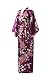 J.ROBE Women's Kimono Robe Long Printed Lotus Kimono Robe Silk with Pockets