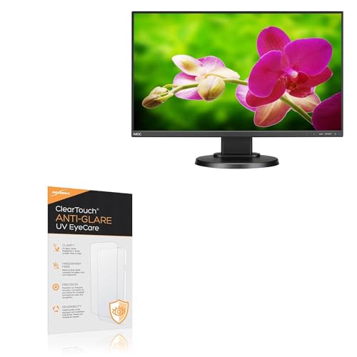 BoxWave Screen Protector Compatible With NEC E241N-BK (24 in) - ClearTouch Anti-Glare Anti-UV EyeCare (2-Pack), Filters out Harmful Blue Light Reduce Fatigue