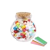 IMIKEYA Decorative Bottles- Capsule Letters Message
