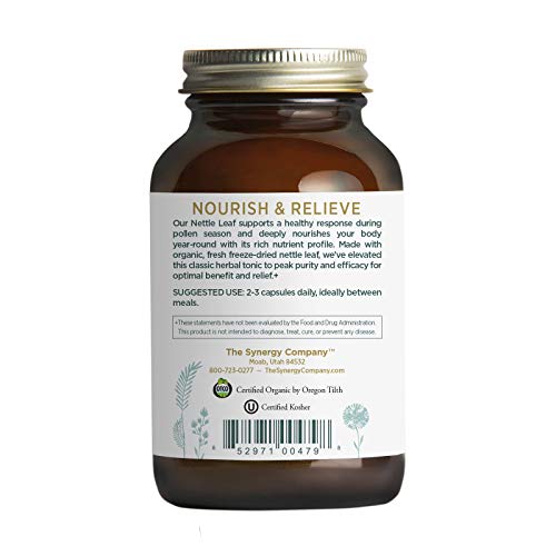 PURE SYNERGY Nettle 90 Capsules Made with Organic Ingredients Non