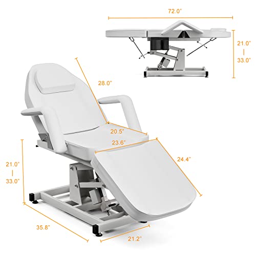 Paddie Electric Height Adjustable Tattoo Spa Bed Chair, Electric Lift