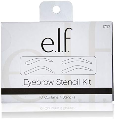 E.L.F. Cosmetics Eyebrow Stencil Kit For Perfectly Shaped Brows Contains 4 Reusable Stencils