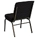 Flash Furniture HERCULES Series 21''W Stacking Church Chair in Black Dot Patterned Fabric - Gold Vein Frame