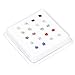 BODYA 20pcs Box Stainless Steel Colorful 4mm Crystals gems Flower Piercing Jewelry Nose Studs Rings Pins