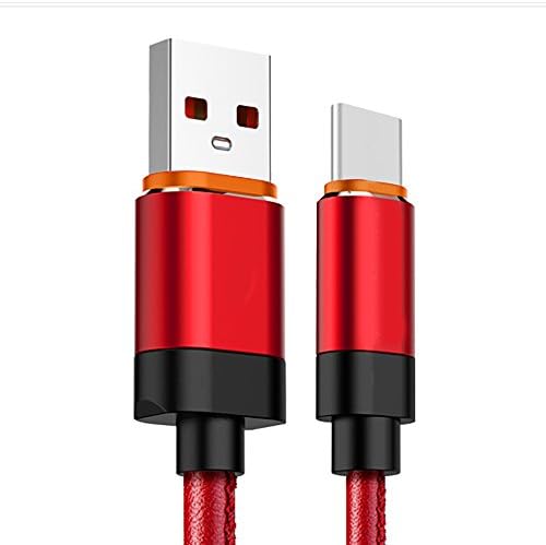 Type C Cable,Leather USB C to USB 3.0 Cable (3.3ft) Fast Lighting Charger Cord for Samsung Galaxy Note 8, Galaxy S8, S8+, MacBook, Nintendo Switch, Sony XZ, LG V20 G5 G6, HTC 10 and More (Red)