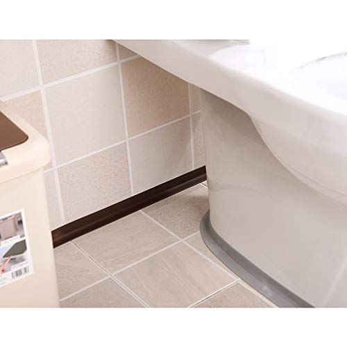 PVC Waterproof Sealing Tapes Pack of 2 Bathtub Caulk Strip Self Adhesive Waterproof Sealing Tape Edge Protector for Kitchen Countertop, Sink, Bathturb, Toilet, Gas Stove and Wall Coner, Grey - Thumbnail 4