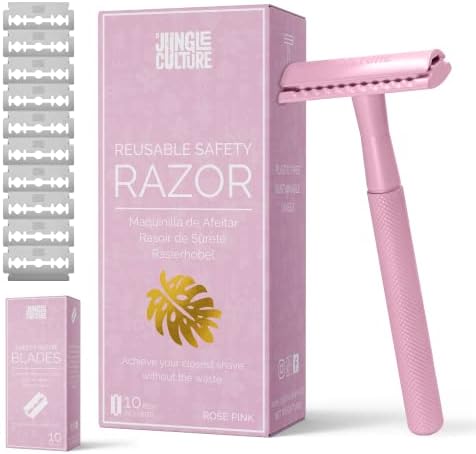 Saudi Razor Jungle Culture Safety Razor with 10 Double Edge Blades • Single Blade ...